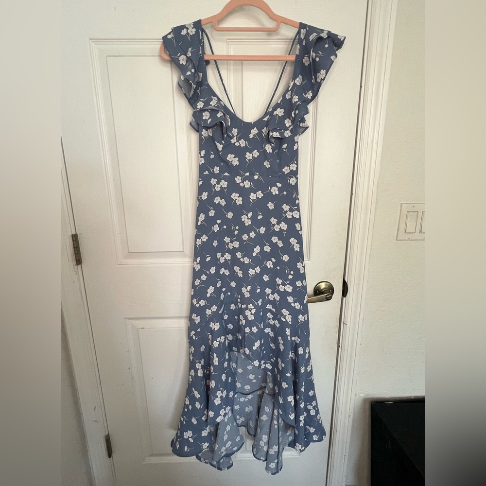 Altar'd State Blue Floral Maxi Dress
